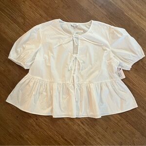 NWT Gilli Sienna Blouse, White, Sz 1X